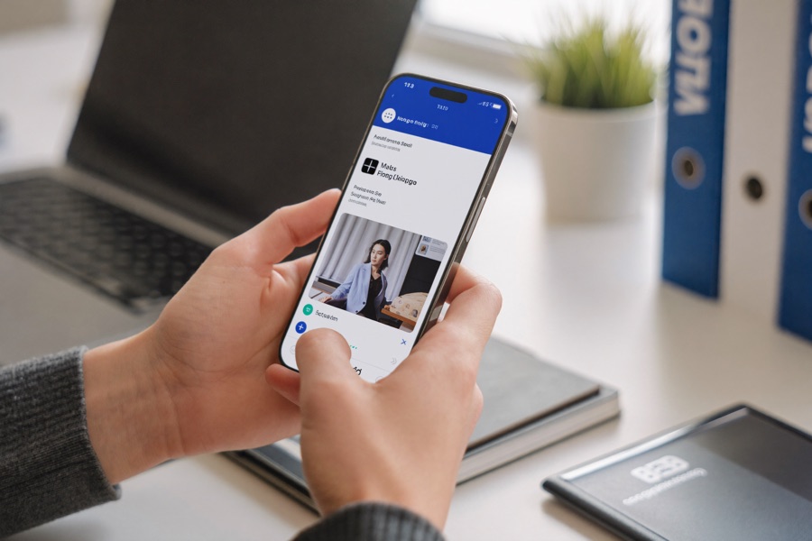 Szkolenie online oglądane na telefonie